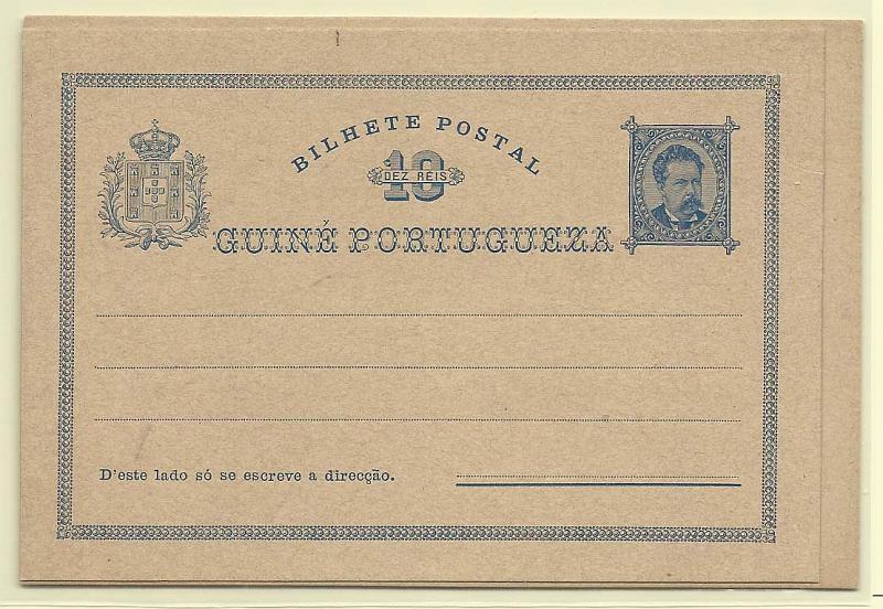 1875.jpg -     Lote:    1875      Lotes pelo Correio       Guiné       Descrição:         1885 &mdash; D. Luís I. OM 1/3. Série completa + um inteiro de 10 reis OM1 com tonalidade de cor.        IN       Valor Base:     &euro; 4,00     Valor Venda:     Retirado     