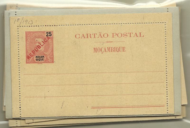1902.jpg -     Lote:    1902      Lotes pelo Correio       Moçambique       Descrição:      Angola e Moçambique.   Bilhetes-Cartas. 1903/12 &mdash; D. Carlos I Mouchon. Lote com 6 de Angola e 11 de Moçambique. Muito bem conservados. Lote a ver.        Lote       Valor Base:     &euro; 12,00     Valor Venda:     Retirado     