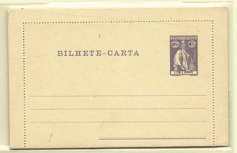 1909.jpg -     Lote:    1909      Lotes pelo Correio       S. Tomé e Príncipe       Descrição:         1914 &mdash; Ceres. Bilhetes-Cartas. OM 10/12. Série completa. Muito bem conservados.        IN       Valor Base:     &euro; 8,00     Valor Venda:     Retirado     