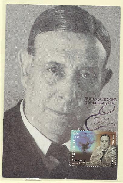 1965.jpg -     Lote:    1965      Lotes pelo Correio              Descrição:         Egas Moniz. Postal ilustrado concordante com selo CE2628, obliterados com carimbo de 1.º dia de circulação (20.09.99).        PM       Valor Base:     &euro; 10,00     Valor Venda:     Retirado     