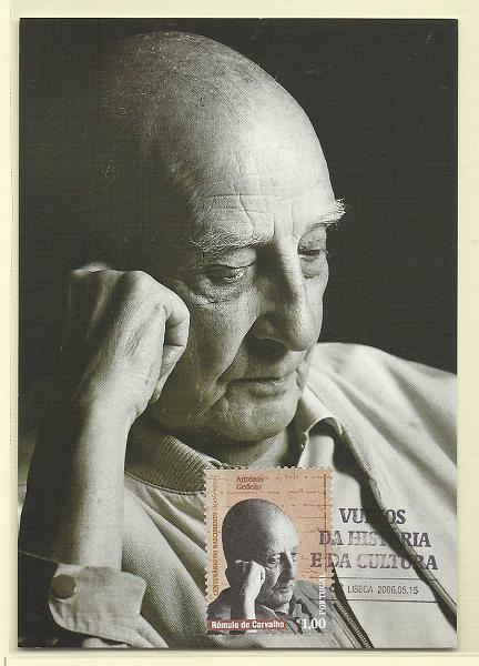 1968.jpg -     Lote:    1968      Lotes pelo Correio              Descrição:         António Gedeão. Postal ilustrado concordante com selo CE3407, obliterados com carimbo de 1.º dia de circulação de Lisboa (15.05.2006).        PM       Valor Base:     &euro; 5,00     Valor Venda:     Retirado     