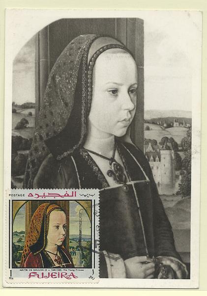 1990.jpg -     Lote:    1990      Lotes pelo Correio              Descrição:      Fuleira.   Postal máximo com quadro de Moulins "Young Princess".        PM       Valor Base:     &euro; 5,00     Valor Venda:     Retirado     