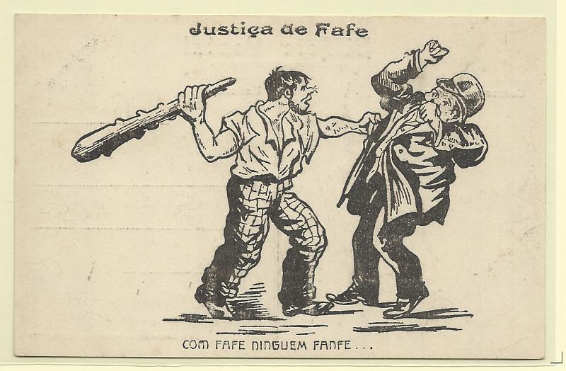 2070.jpg -     Lote:    2070      Lotes pelo Correio              Descrição:         Fafe &mdash; "Com Fafe ninguém fanfe...". Novo.        PI       Valor Base:     &euro; 4,00     Valor Venda:     Retirado     