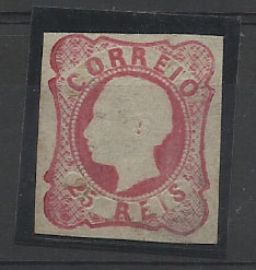 2155.jpg -     Lote:    2155      Lotes pelo Correio       Portugal       Descrição:         1862/64 &mdash; D. Luís I. CE16, 25 reis carmim, cunho V, margens curtas. Valor de catálogo &euro; 197,00.        **       Valor Base:     &euro; 20,00     Valor Venda:     &euro; 25,00       
