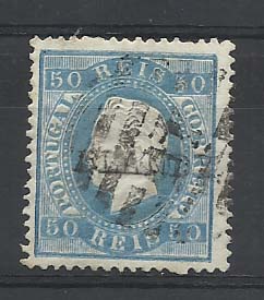 2168.jpg -     Lote:    2168      Lotes pelo Correio       Portugal       Descrição:         1879/80 &mdash; D. Luís I. Fita direita. Novas cores. CE50, 50 reis azul, denteado 13 172. Valor de catálogo &euro; 95,00.        O       Valor Base:     &euro; 12,00     Valor Venda:     &euro; 12,00       