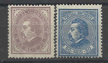 2171.jpg -     Lote:    2171      Lotes pelo Correio       Portugal       Descrição:         1880/81 &mdash; D. Luís I. De perfil. CE54/55, 25 + 50 reis, denteado 12 &frac12;. Regomados.        RG***       Valor Base:     &euro; 10,00     Valor Venda:     &euro; 10,00       