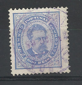 2174.jpg -     Lote:    2174      Lotes pelo Correio       Portugal       Descrição:         1884/87 &mdash; D. Luís I. De frente. Novos valores. CE65, 500 reis violeta, denteado 12 &frac12;. Valor de catálogo &euro; 97,50.        O       Valor Base:     &euro; 10,00     Valor Venda:     &euro; 12,00       