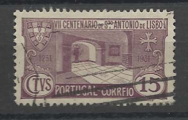 2206.jpg -     Lote:    2206      Lotes pelo Correio       Portugal       Descrição:         1931 &mdash; 7.º Centenário da Morte de S. António. CE531, 15c. Selo com a variedade CORRFIO. Valor de catálogo &euro; 17,70.        O       Valor Base:     &euro; 3,00     Valor Venda:     &euro; 9,00       