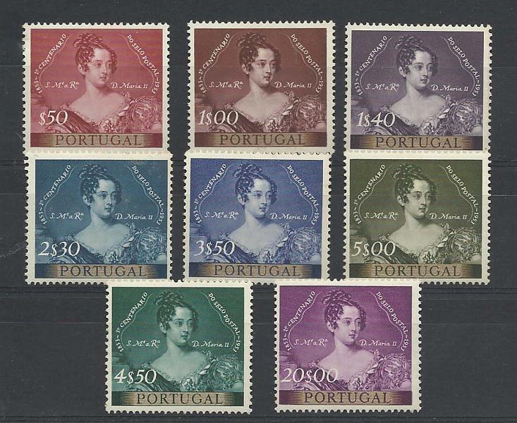 2260.jpg -     Lote:    2260      Lotes pelo Correio       Portugal       Descrição:         1953 &mdash; 1.º Centenário do Selo Postal Português. CE786/793. Série completa. Valor de catálogo &euro; 114,00.        **       Valor Base:     &euro; 12,00     Valor Venda:     &euro; 12,00       