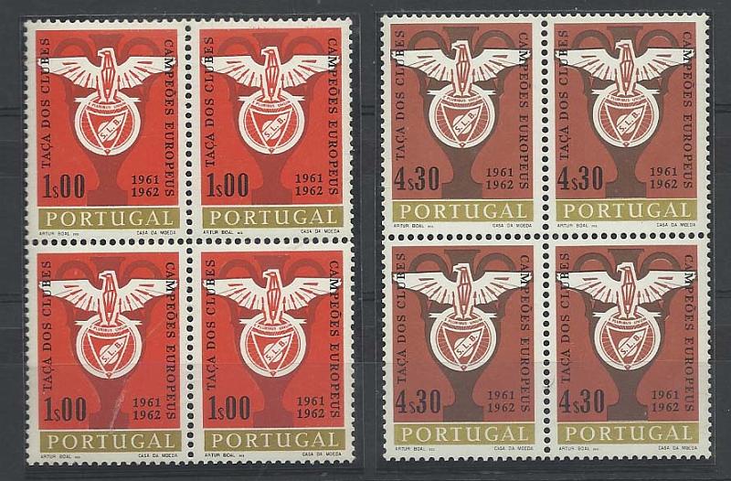 2273.jpg -     Lote:    2273      Lotes pelo Correio       Portugal       Descrição:         1963 &mdash; Dupla Vitória do Sport Lisboa e Benfica na Taça dos Campeões. CE904/905. Série completa em quadras. Valor de catálogo &euro; 16,00.        ***       Valor Base:     &euro; 4,00     Valor Venda:     &euro; 4,00       