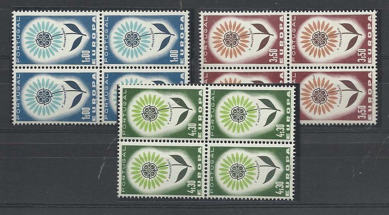 2276.jpg -     Lote:    2276      Lotes pelo Correio       Portugal       Descrição:         1964 &mdash; Europa CEPT. CE934/36. Série em quadras. Valor de catálogo &euro; 93,40..        ***       Valor Base:     &euro; 12,00     Valor Venda:     &euro; 12,00       