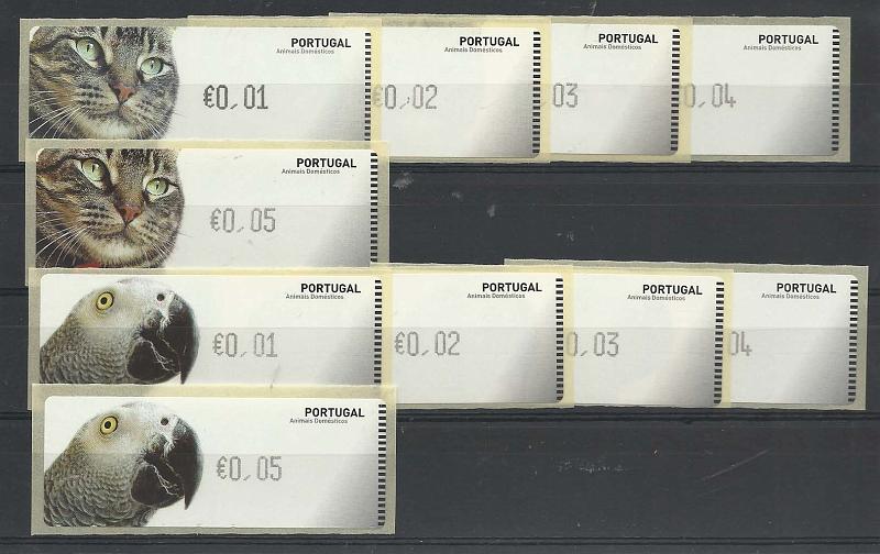 2288.jpg -     Lote:    2288      Lotes pelo Correio       Portugal       Descrição:         2005 &mdash; Animais Domésticos. Lote de 10 etiquetas: 5 do tipo Gato e 5 do tipo Periquito, com os valores de  &euro;0,01, &euro;0,02, &euro;0,03, &euro;0,04 e &euro;0.05.        ETQ       Valor Base:     &euro; 8,00     Valor Venda:     &euro; 8,00       
