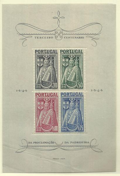 2298.jpg -     Lote:    2298      Lotes pelo Correio       Portugal       Descrição:         1946 &mdash; 3.º Centenário da Padroeira. CE BLC12. Valor de catálogo &euro; 134,00. Bloco com acentuado vinco.        BLC***       Valor Base:     &euro; 10,00     Valor Venda:     Retirado     