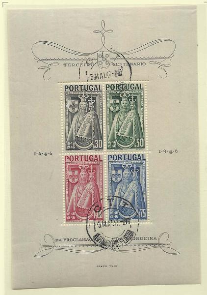 2299.jpg -     Lote:    2299      Lotes pelo Correio       Portugal       Descrição:         1946 &mdash; 3.º Centenário da Padroeira. CE BLC12. Valor de catálogo &euro; 75,00.        BLCO       Valor Base:     &euro; 10,00     Valor Venda:     Retirado     