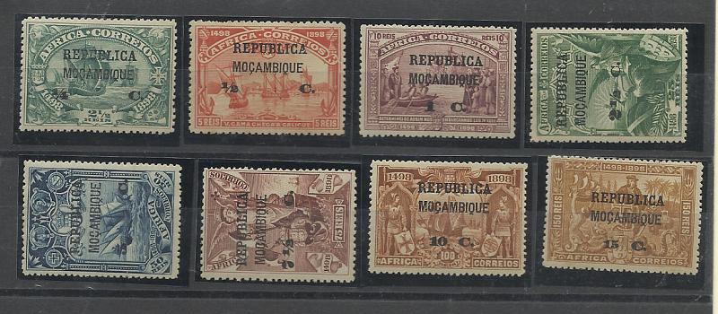 2339.jpg -     Lote:    2339      Lotes pelo Correio       Moçambique       Descrição:         1913 &mdash; 4.º Centenário do Descobrimento do Caminho Marítimo para a Índia. Selos de África com sobrecarga e sobretaxa. CE 128/136. Valor de catálogo &euro; 18,00.        **       Valor Base:     &euro; 5,00     Valor Venda:     &euro; 5,00       