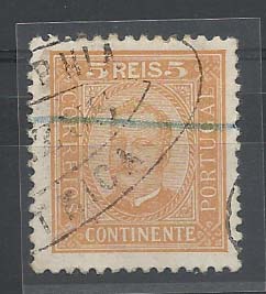 2368.jpg -     Lote:    2368      Lotes pelo Correio       Portugal       Descrição:         Carimbos da telegrafia eléctrica. 1892/93 &mdash; D. Carlos I tipo Diogo Neto. CE68, 5 reis, papel porcelana, denteado 11 &frac12;, obliterado com carimbo batido a preto "TELEGRAPHIA / ELECTRICA / BOMJEZUS".        O       Valor Base:     &euro; 6,00     Valor Venda:     Retirado     