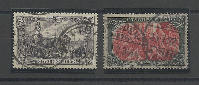 2415.jpg -     Lote:    2415      Lotes pelo Correio              Descrição:         Alemanha. 1902 &mdash; Yvert 79/80, 3 e 5Mk. Usados.        O       Valor Base:     &euro; 5,00     Valor Venda:     Retirado     