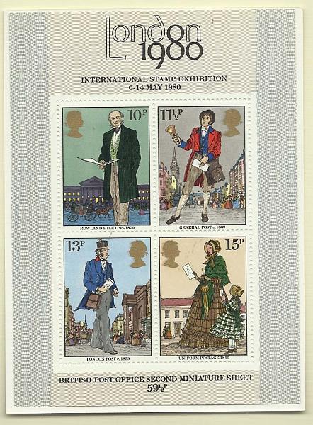 2487.jpg -     Lote:    2487      Lotes pelo Correio              Descrição:         Reino Unido. Bloco comemorativo da Exposição Mundial "Londres 1980".        BLC***       Valor Base:     &euro; 2,00     Valor Venda:     &euro; 3,00       