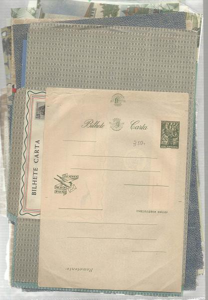 2586.jpg -     Lote:    2586      Lotes pelo Correio              Descrição:         Colónias Portuguesas. Lote com dezenas de aerogramas novos e usados de várias colónias. Lote a ver.        Lote       Valor Base:     &euro; 12,00     Valor Venda:     &euro; 28,00       