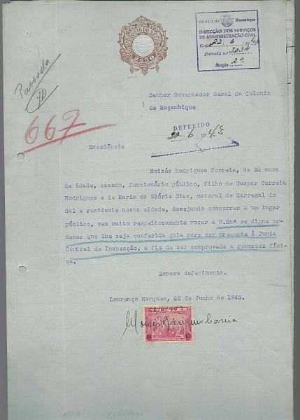 2619.jpg -     Lote:    2619      Lotes pelo Correio              Descrição:         Fiscais. Moçambique. Papel selado. Lote com 15 documentos (23 folhas) em papel selado de 2$50, 5$00, "sobrecarga &mdash; Esc. 2$50 /2$50 (com 37, 38 e 38,5 mm na sobrecarga), "Dois escudos e cincoenta centavos" s/ 10 ctvs (com 51,5 e 53mm na s/c), "Dois escudos e vinte centavos" s/ 10 ctvs (com 52 e 53 mm na s/c). Selo de Assistência  CE44, 45/50, 52, 54/56 e 62; estampilha fiscal "Colónia" até 5$00. Lote a ver.        DOC       Valor Base:     &euro; 5,00     Valor Venda:     &euro; 11,00       