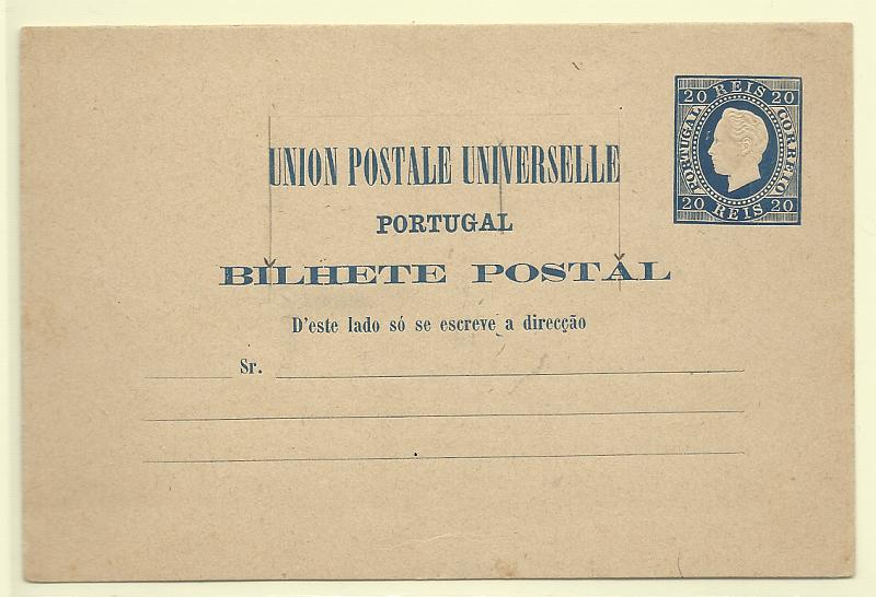 0365.jpg -     Lote:    365            Portugal       Descrição:         1885 &mdash; D. Luís I, fita direita. Impressão em relevo. OM4, 20 reis azul sobre cartolina amarela lisa. Reimpressão de 1885.         IN       Valor Base:     &euro; 12,00     Valor Venda:     &euro;      
