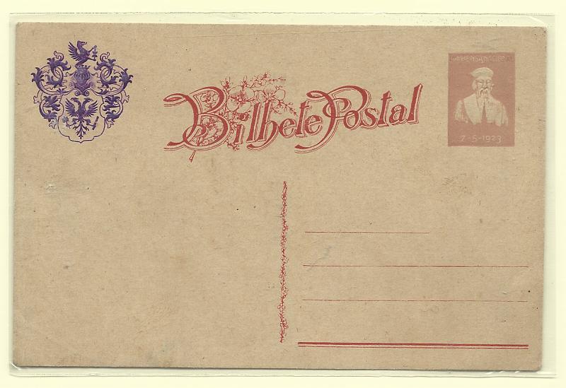 0497.jpg -     Lote:    497            Portugal       Descrição:         1923 &mdash; Imprensa Nacional. Não emitidos. Prova de inteiro postal não emitido e destinado a assinalar uma efeméride em 07.05.23 (desconhecida). O inteiro apresenta do lado esquerdo uma imagem onde se detecta o brasão dos Tipógrafos, o selo com a efígie em relevo de Gutenberg e comas as legendas "IMPRENSA NACIONAL / 7-5-1923". MB e MR.         IN       Valor Base:     &euro; 75,00     Valor Venda:     &euro;      
