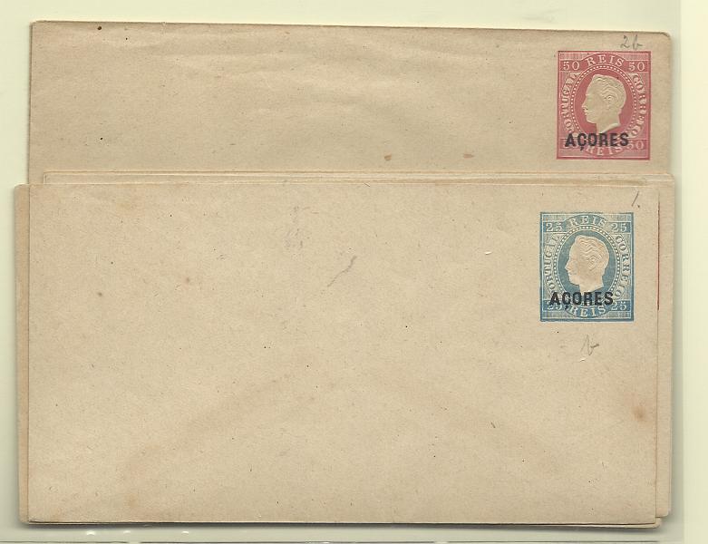 0516.jpg -     Lote:    516            Açores       Descrição:         1879 &mdash; D. Luís I. Fita direita. Com sobrecarga AÇORES, tipo II, III e IV. Sobrescritos. OM &frac14;. Lote com 7 sobrescritos, com repetições (variedades). Lote a ver.         IN       Valor Base:     &euro; 12,00     Valor Venda:     &euro;      
