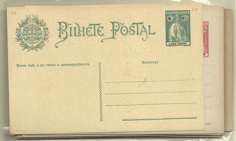 0534.jpg -     Lote:    534            Cabo Verde       Descrição:         1914/1934 &mdash; Ceres. Bilhetes-Postais e Bilhetes-Cartas. Séries completas das emissões Ceres OM14/23 + OM10/12. Muito bem conservados.         IN       Valor Base:     &euro; 25,00     Valor Venda:     &euro;      