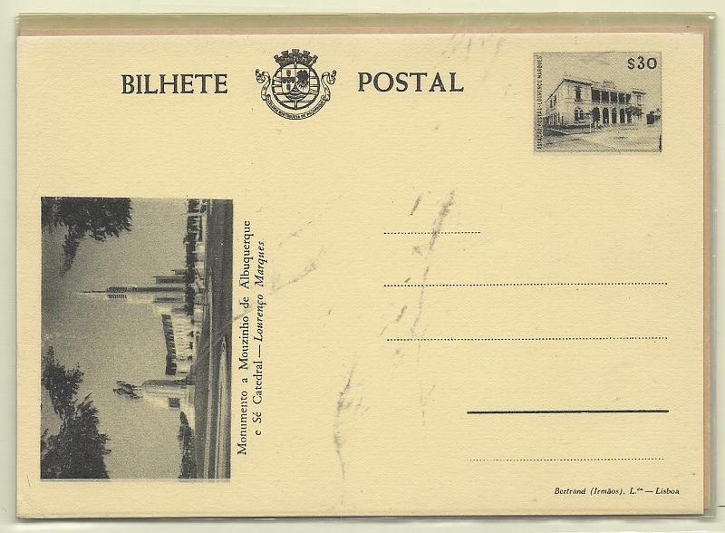 0573.jpg -     Lote:    573            Moçambique       Descrição:         1948 &mdash; Estação Postal de Lourenço Marques. Lote de 4 inteiros OM39D, OM39G, OM35H e OM32E. Novos.         IN       Valor Base:     &euro; 30,00     Valor Venda:     &euro;      