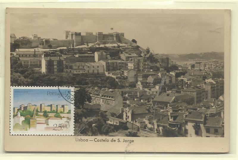 0620.jpg -     Lote:    620                   Descrição:         Castelo de S. Jorge * Lisboa. Postal ilustrado concordante com selo de 25$00 CE1816, com marca de dia de Lisboa         PM       Valor Base:     &euro; 10,00     Valor Venda:     &euro;      