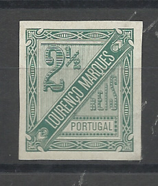 0970.jpg -     Lote:    970            Lourenço Marques       Descrição:         1893/95 &mdash; D. Carlos I (JORNAES). CE1, 2 &frac12; reis. Prova não denteada, em verde (cor não aprovada), em papel liso amarelado.         PRV       Valor Base:     &euro; 15,00     Valor Venda:     &euro;      
