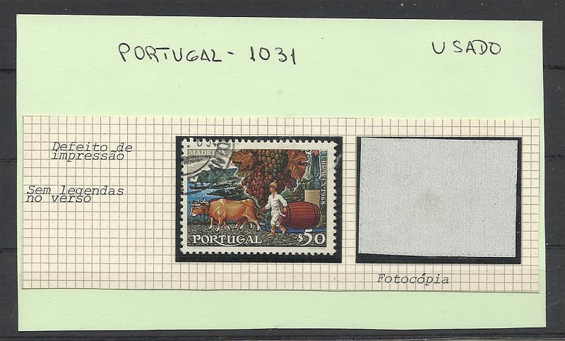 1009.jpg -     Lote:    1009            Portugal       Descrição:         1968 &mdash; Emissão alusiva à Madeira (Lubrapex). CE1031, $50. Selo sem impressão das legenda no verso. R.         O       Valor Base:     &euro; 10,00     Valor Venda:     &euro;      