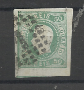1138.jpg -     Lote:    1138            Portugal       Descrição:         1866/67 &mdash; D. Luís I, fita curva, não denteados. CE23, 50 reis verde, com boas margens. Valor de catálogo &euro; 120.00.         O       Valor Base:     &euro; 12,00     Valor Venda:     &euro;      