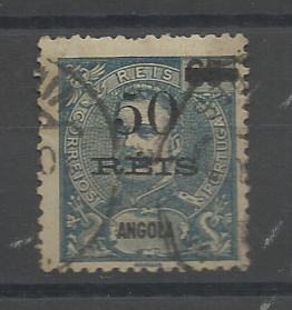 1363.jpg -     Lote:    1363            Angola       Descrição:         1905 &mdash; D. Carlos I Mouchon, com sobretaxa. CE87, 50 s/ 65 reis azul cinzento. Selo com fenda no "5" do tipo I. Valor de catálogo &euro; 36,00.         O       Valor Base:     &euro; 12,00     Valor Venda:     &euro;      