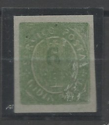 1426.jpg -     Lote:    1426            Índia       Descrição:         1883 &mdash; Nativos. Valor em moeda local. Tipo IIIC. CE128, 6 reis verde. Valor de catálogo &euro; 140,00.         **       Valor Base:     &euro; 25,00     Valor Venda:     &euro;      