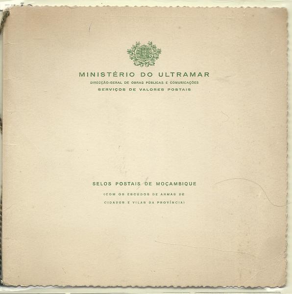1534.jpg -     Lote:    1534            Moçambique       Descrição:         1961 &mdash; Brasões de Moçambique. CE43&frac14;47. Série completa em carteira editada pelo Ministério do Ultramar.         CRT       Valor Base:     &euro; 10,00     Valor Venda:     &euro;      