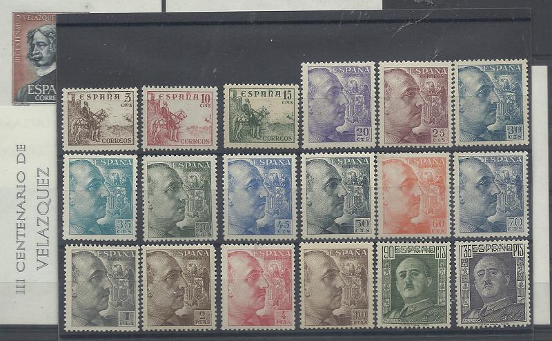 1979.jpg -     Lote:    1979                   Descrição:         Espanha &mdash; 1940/61 &mdash; Conjunto de selos e blocos sem charneira. Valor de catálogo &euro; 159,00. Lote a ver.         Lote       Valor Base:     &euro; 15,00     Valor Venda:     &euro;      