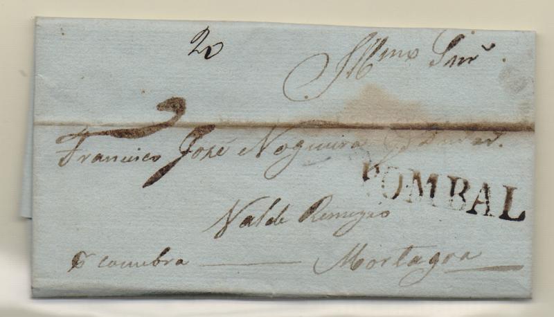0286.jpg -     Lote:    286            Portugal       Descrição:         Pombal &mdash; A sépia, GM PBL2 em carta datada de Abiul (24.06.41) para Vale Remígio, com o porte manuscrito a sépia de 20 reis. Não catalogado nesta cor.         Carta       Valor Base:     &euro; 100,00     Valor Venda:     &euro; 120,00       