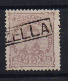 0918.jpg -     Lote:    918            Portugal       Descrição:         Carimbos nominativos. 1882/83 &mdash; D. Luís I, de frente. CE57, 25 reis castanho, obliterado com carimbo batido a preto de "VOUZELLA".         O       Valor Base:     &euro; 8,00     Valor Venda:     Retirado     