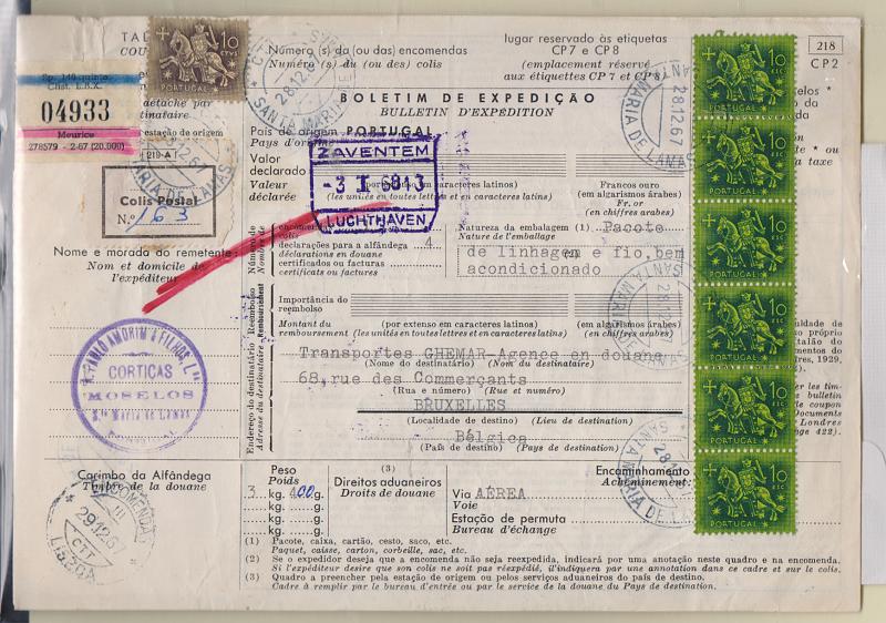 1727.jpg -     Lote:    1727                   Descrição:         Portugal. Lote com cinco sobrescritos com selos de emissões modernas, circulados. Portes elevados. Lote a ver.         Lote       Valor Base:     &euro; 15,00     Valor Venda:     &euro; 15,00       