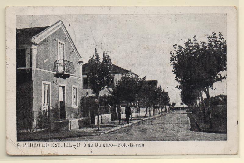 1925.jpg -     Lote:    1925      Lotes pelo Correio              Descrição:         S. Pedro do Estoril. R. 5 de Outubro. Edição Foto Garcia. Circulado.         PI       Valor Base:     &euro; 10,00     Valor Venda:     Retirado     