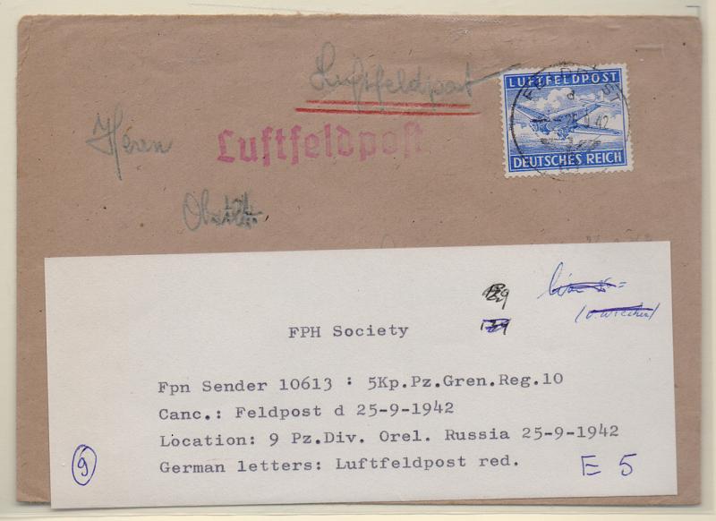 2705.jpg -     Lote:    2705      Lotes pelo Correio              Descrição:         Alemanha &mdash; Sobrescrito circulado do Feldpost 10613 destacado na Rússia (25.09.42).         Carta       Valor Base:     &euro; 5,00     Valor Venda:     &euro; 5,00       