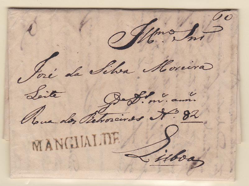 0195.jpg -     Lote:    195            Portugal       Descrição:         Mangualde &mdash; A sépia esverdeado, GM MGL2 em carta datada de Mangualde (31.03.37) para Lisboa, com o porte de 60 reis manuscrito a sépia.        Carta       Valor Base:     &euro; 20,00     Valor Venda:     Retirado     