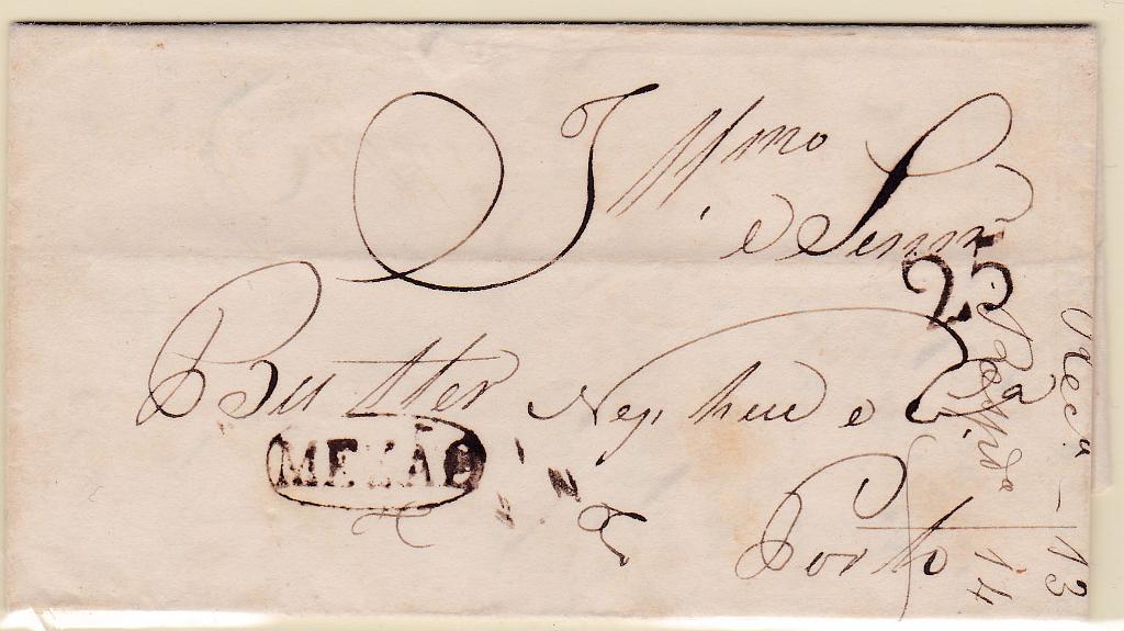 0196.jpg -     Lote:    196            Portugal       Descrição:         Mesão &mdash; A sépia, GM MSF2 em carta datada da Régua (11.09.36) para o Porto, com o porte de 25 reis batido a sépia.        Carta       Valor Base:     &euro; 15,00     Valor Venda:     Retirado     