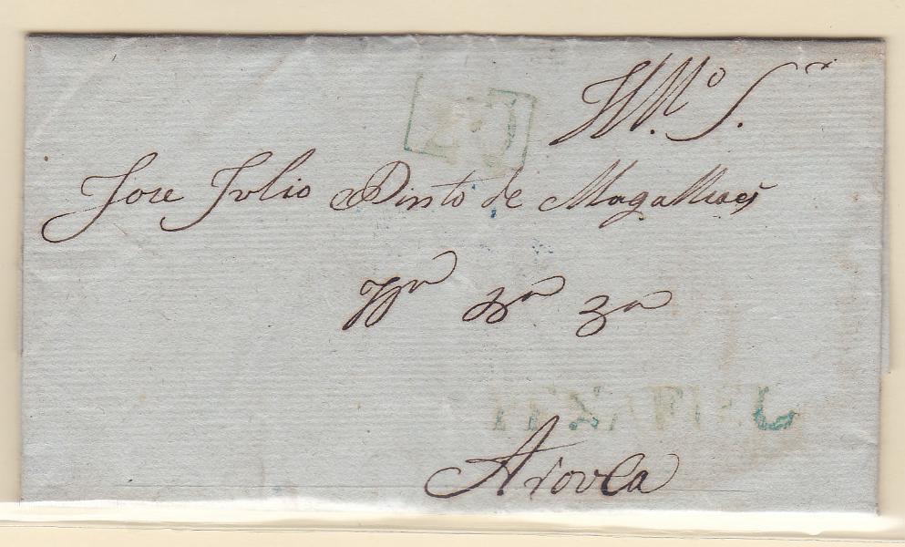 0203.jpg -     Lote:    203            Portugal       Descrição:         Penafiel &mdash; A verde, GM PNF2 em carta datada de Penafiel (30.12.42) para Arouca, com o porte de 20 reis batido a verde.        Carta       Valor Base:     &euro; 10,00     Valor Venda:     &euro; 12,00       