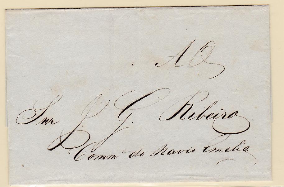 0225.jpg -     Lote:    225            Índia       Descrição:         Índia &mdash; Capa de carta remetida de Calcutá * Índia Inglesa (03.08.32) por Cyrillo de Carvalho  para o  J. G. Ribeiro, Comandante do navio Amélia, sem porte.        Carta       Valor Base:     &euro; 40,00     Valor Venda:     Retirado     