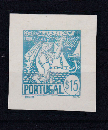 0565.jpg -     Lote:    565            Portugal        Descrição:         1941 &mdash; Costumes Portugueses * 1.ª emissão. CE610, $15. Prova com largas margens, não denteada em azul claro, não aprovada para este valor.        PRV       Valor Base:     &euro; 10,00     Valor Venda:     &euro; 12,00       