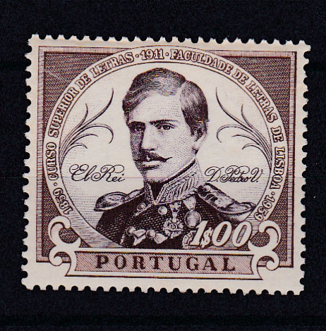 0582.jpg -     Lote:    582            Portugal        Descrição:         1961 &mdash; Centenário da Fundação da Faculdade de Letras da Universidade de Lisboa. CE874, 1$00. Prova de cor denteada, em castanho e violeta.        PRV       Valor Base:     &euro; 9,00     Valor Venda:     Retirado     