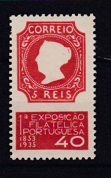 0657.jpg -     Lote:    657            Portugal       Descrição:         1935 &mdash; 1.ª Exposição Filatélica Portuguesa. CE564, 40c. Selo com impressão muito deslocada do relevo. Valor de catálogo &euro; 52,40.        **       Valor Base:     &euro; 15,00     Valor Venda:     &euro; 15,00       