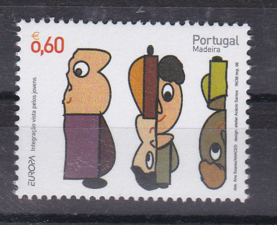 0934.jpg -     Lote:    934            Portugal       Descrição:         2006 &mdash; Europa - Madeira. CE3396 denteado 12 &frac12; na vertical (19 dentes) em vez do selo normal que tem denteado 12 (18 dentes). Não catalogado.        ***       Valor Base:     &euro; 20,00     Valor Venda:     &euro; 42,00       